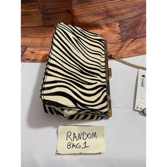 Aqua Zebra-Print Frame Crossbody – 100% Exclusive Color Black/White NIP - Picture 4 of 12
